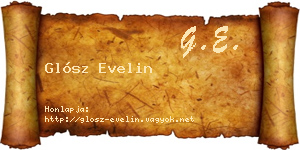 Glósz Evelin névjegykártya
